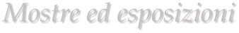 Mostre ed esposizioni