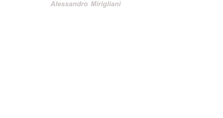 Alessandro Mirigliani  un artigiano del ferro, erede e custode di unarte antica che egli ha combinato con uno speciale estro creativo ispirato dalla sua terra natia, la Sardegna, e dal suo amore per il  mare. Della terra d'origine ricorda l'essenzialit del paesaggio e la suggestione delle atmosfere che racconta nelle sue  creazioni ispirate dalla passione per la natura. E grazie alla peculiare combinazione di materiali, alla sperimentazione di forme e alla realizzazione di lavori di alta perizia e manifattura esperta che lartista ha guadagnato apprezzamento e notoriet soprattutto nel settore del design,  in particolare tra i numerosi studi di architettura con cui opera, oltre che tra la selezionata clientela privata.  Vanta numerose collaborazioni con artisti di fama internazionale tra cui Johanna Grawunder e i fratelli Humberto e Fernando Campana. Ha partecipato ad alcune mostre espositive  tra cui "Cacciatore di lune", a cura di Francesco Gallo Mazzeo, Roma 2017;  "Arte e Parole", Roma 2016; "Q10 Mostra espositiva", Roma 2016;  "4 artisti e atmosfere pop", Roma 2014;  "Ting, Museo per tutti",  Ardea 2014